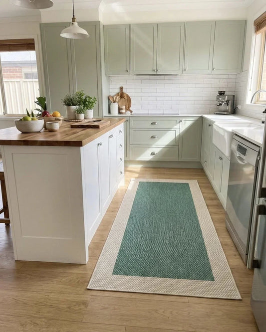 Sisal Natur Teppich Grün