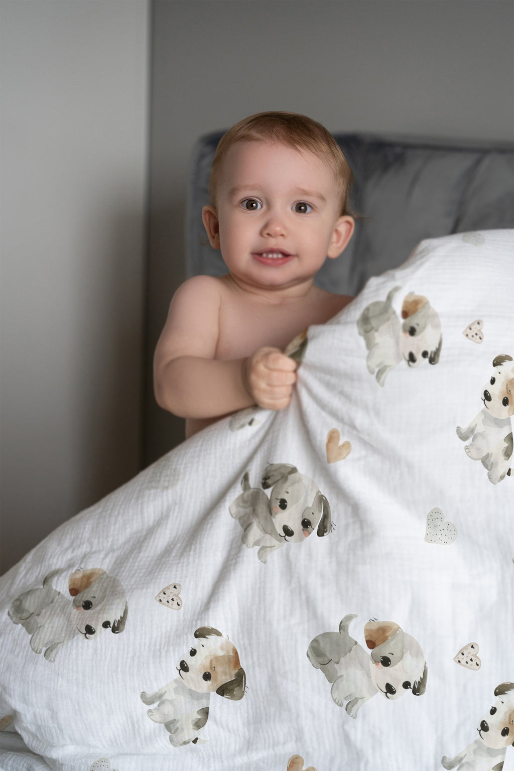Kleine Welpen Kinderbettwäsche