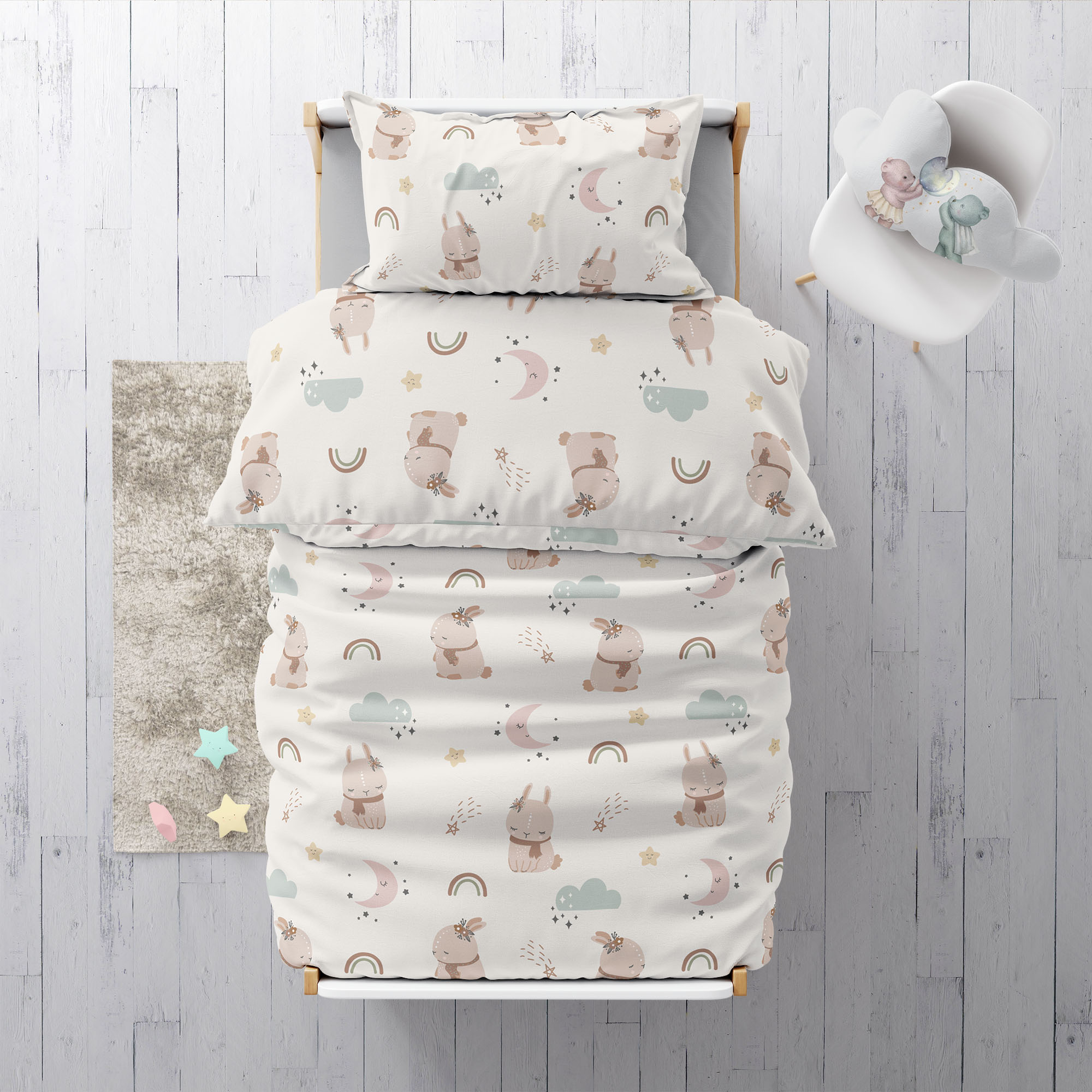 Nordic Bunny Kinderbettwäsche