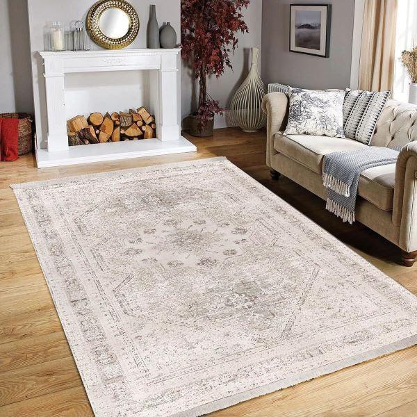 Waschbarer Vintage Teppich Beige 708