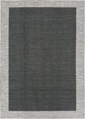 Black natural sisal rug