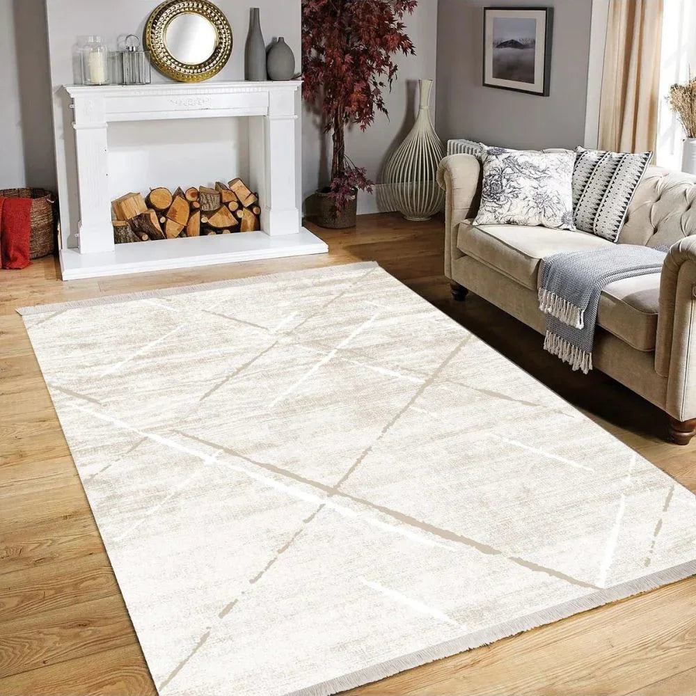 Waschbarer Teppich Valeria 5012 Beige