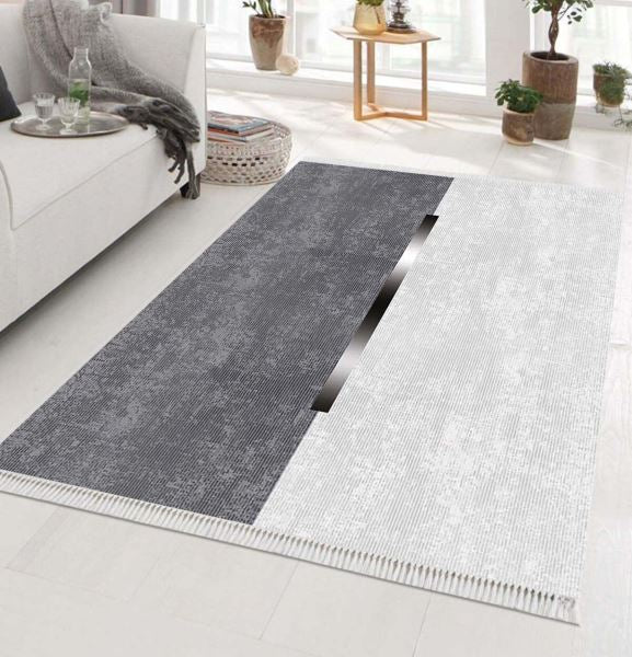 Waschbarer Teppich  Valeria Grau